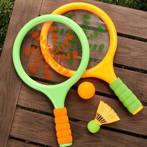 Boom Racket Game Orange and Green, 4 Piece Outdoor Sports Toy, Children Ages 3+